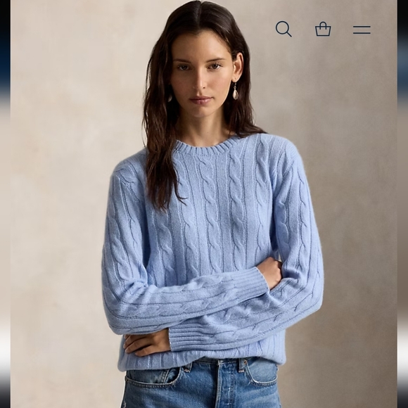 Lauren Ralph Lauren The Iconic Cable 100% Cashmere Sweater - Picture 2 of 6
